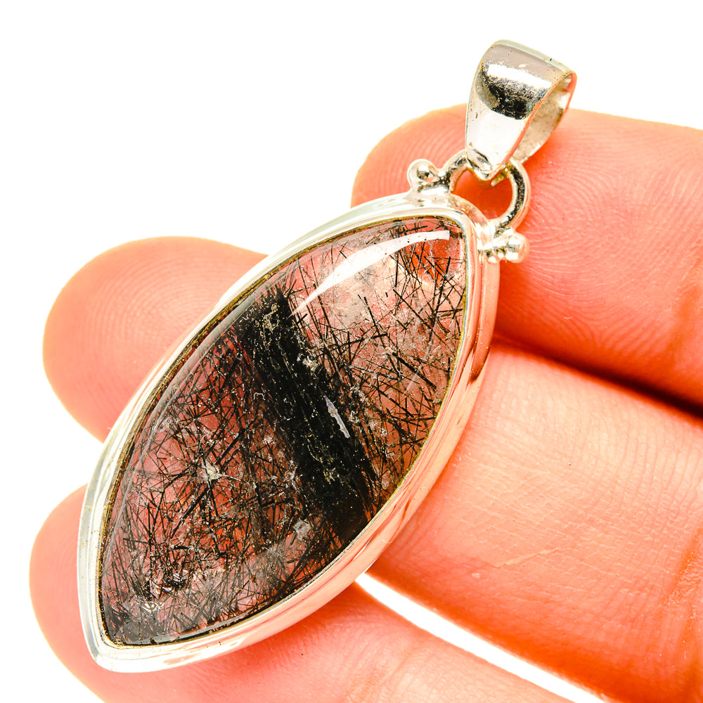 Tourmalinated Quartz Pendants handcrafted by Anasilvercos - PD3090