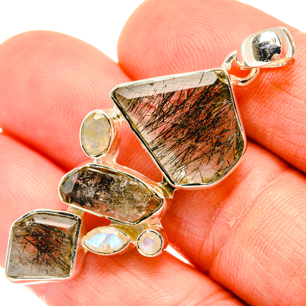 Tourmalinated Quartz Pendants handcrafted by Anasilvercos - PD30908