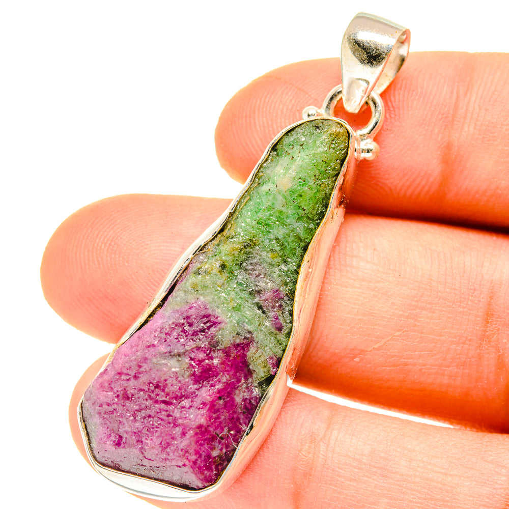 Ruby Zoisite Pendants handcrafted by Anasilvercos - PD3091