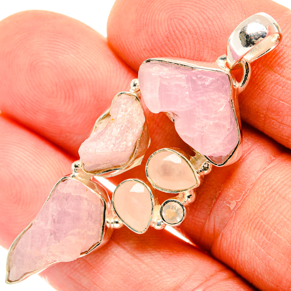 Rose Quartz Pendants handcrafted by Anasilvercos - PD30920