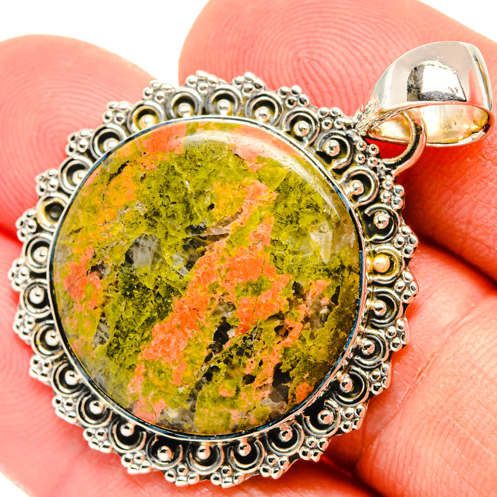 Unakite Pendants handcrafted by Anasilvercos - PD30937