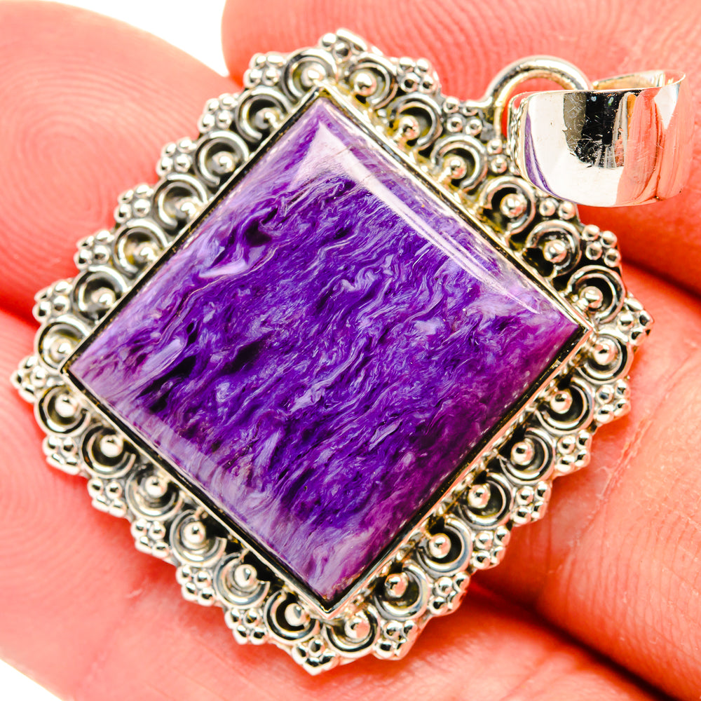 Charoite Pendants handcrafted by Anasilvercos - PD30944