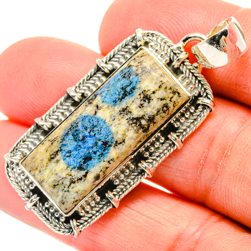K2 Blue Azurite Pendants handcrafted by Anasilvercos - PD30965