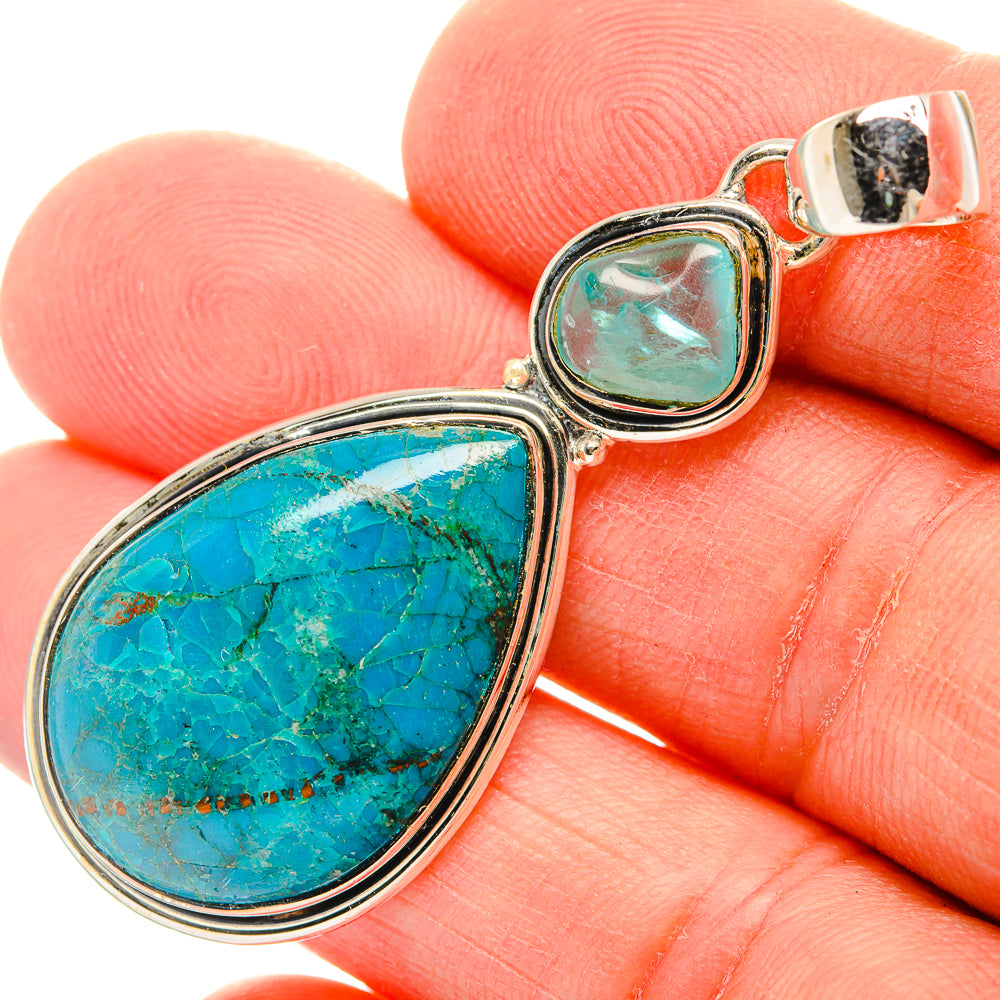 Chrysocolla Pendants handcrafted by Anasilvercos - PD30972