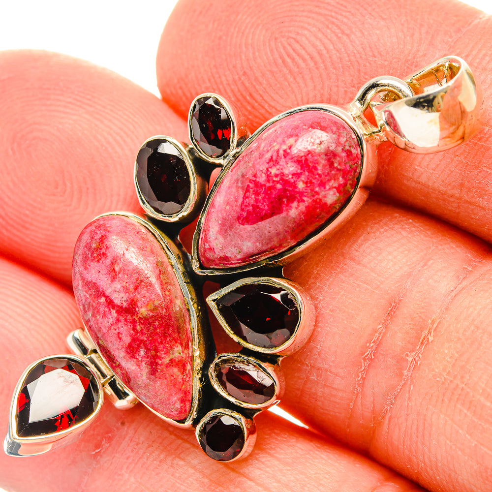 Thulite Pendants handcrafted by Anasilvercos - PD30978