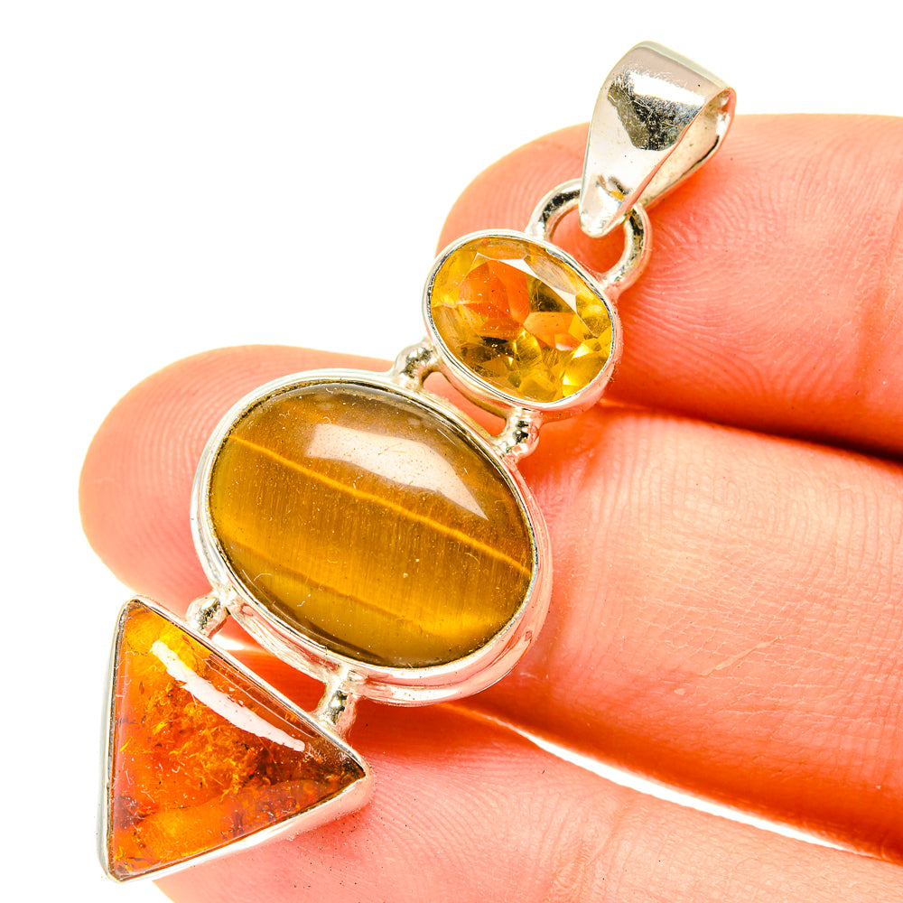 Tiger Eye Pendants handcrafted by Anasilvercos - PD3100