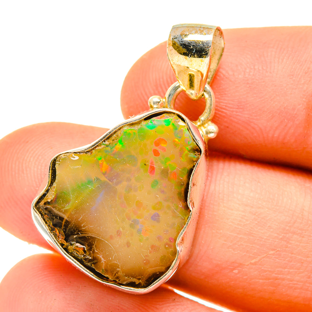 Ethiopian Opal Pendants handcrafted by Anasilvercos - PD3101