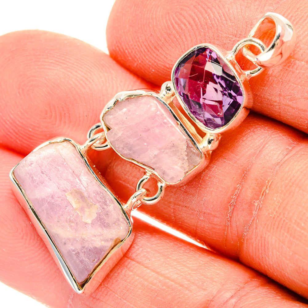 Kunzite Pendants handcrafted by Anasilvercos - PD31026