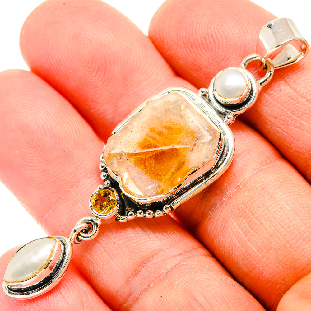 Citrine Pendants handcrafted by Anasilvercos - PD31031
