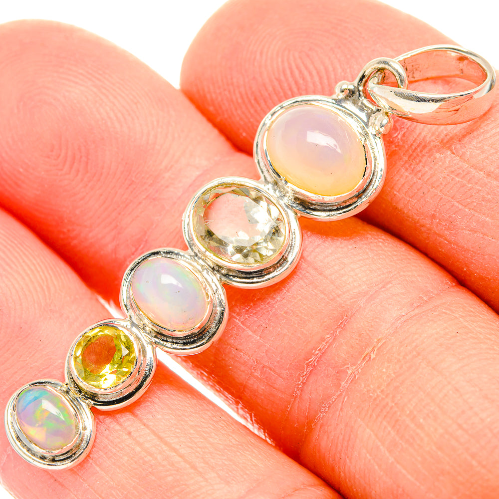 Ethiopian Opal Pendants handcrafted by Anasilvercos - PD31033
