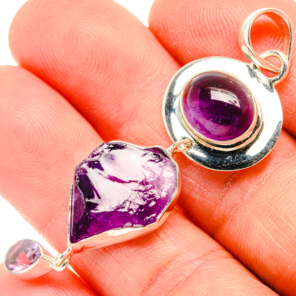 Amethyst Pendants handcrafted by Anasilvercos - PD31038