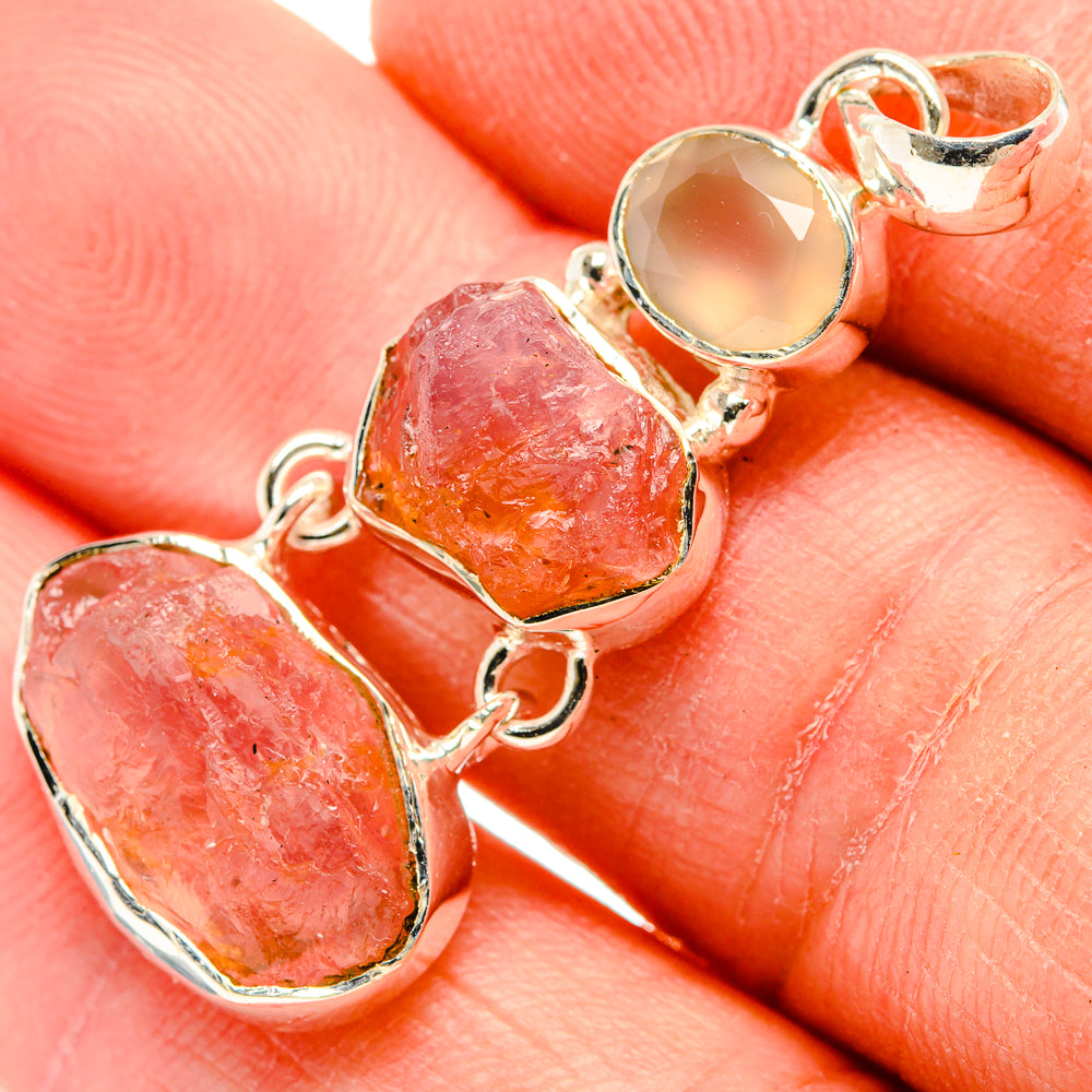 Rose Quartz Pendants handcrafted by Anasilvercos - PD31039
