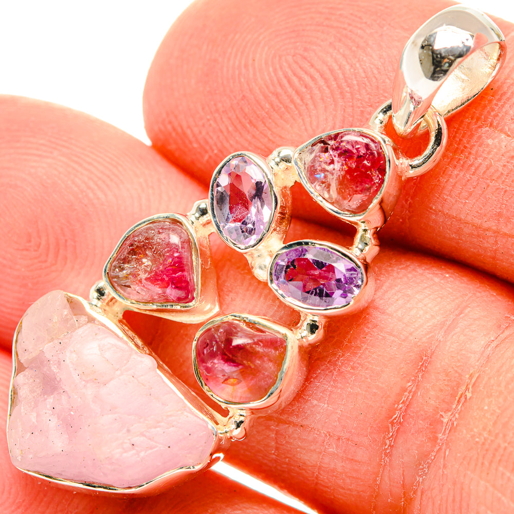 Rose Quartz Pendants handcrafted by Anasilvercos - PD31051
