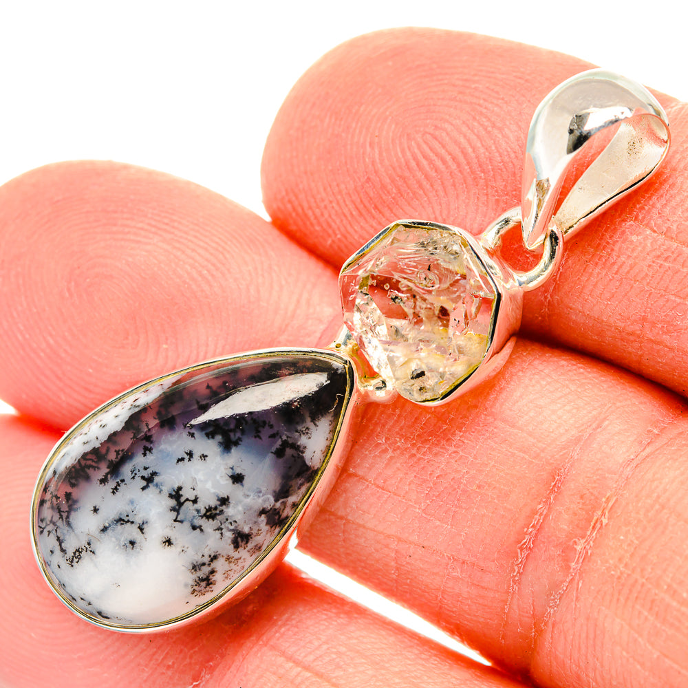 Dendritic Opal Pendants handcrafted by Anasilvercos - PD31060