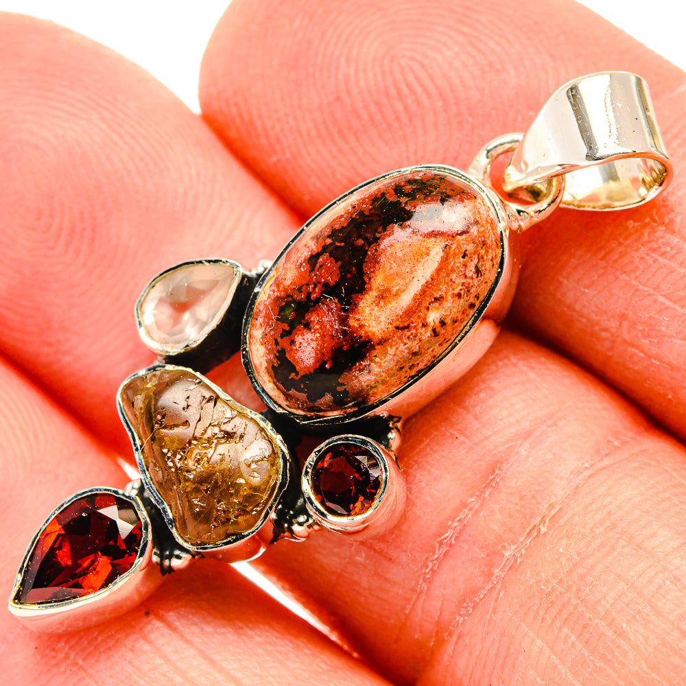 Mexican Fire Opal Pendants handcrafted by Anasilvercos - PD31063