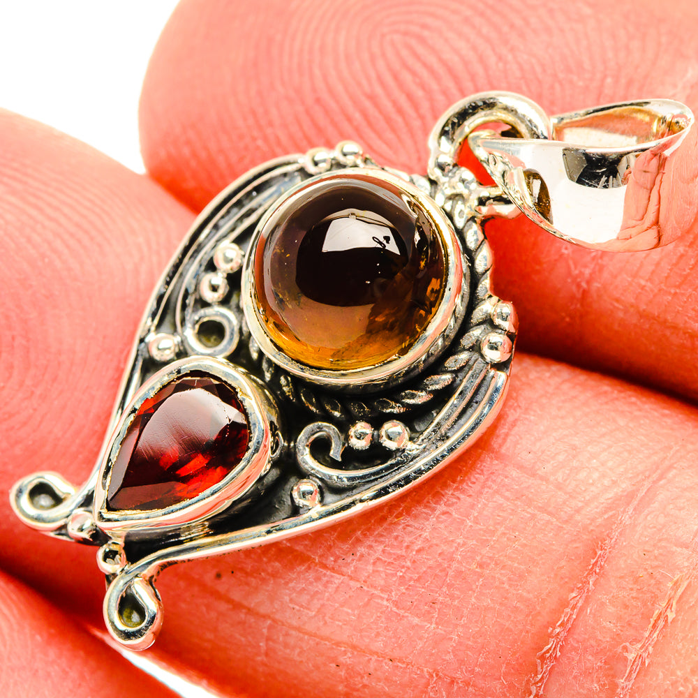 Smoky Quartz Pendants handcrafted by Anasilvercos - PD31080