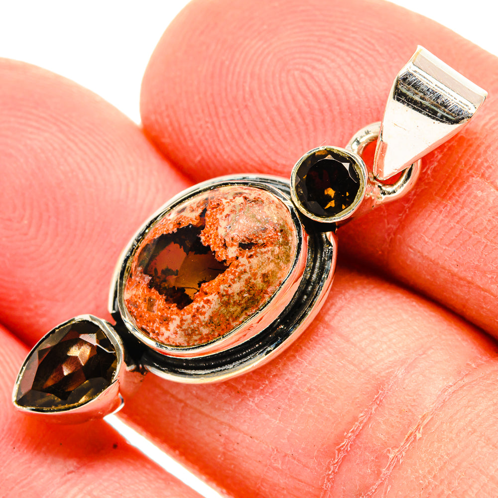 Mexican Fire Opal Pendants handcrafted by Anasilvercos - PD31086