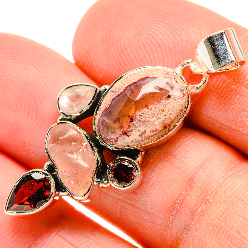Mexican Fire Opal Pendants handcrafted by Anasilvercos - PD31098
