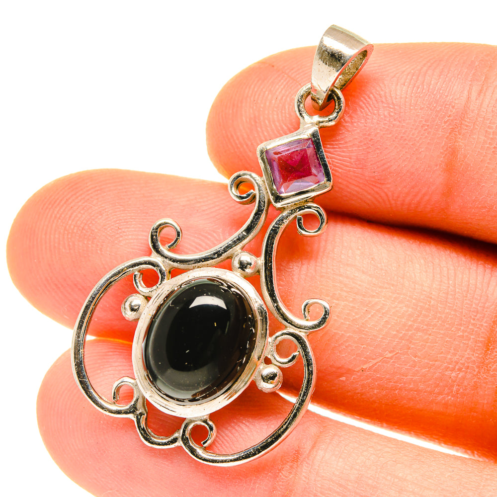 Black Onyx Pendants handcrafted by Anasilvercos - PD3110