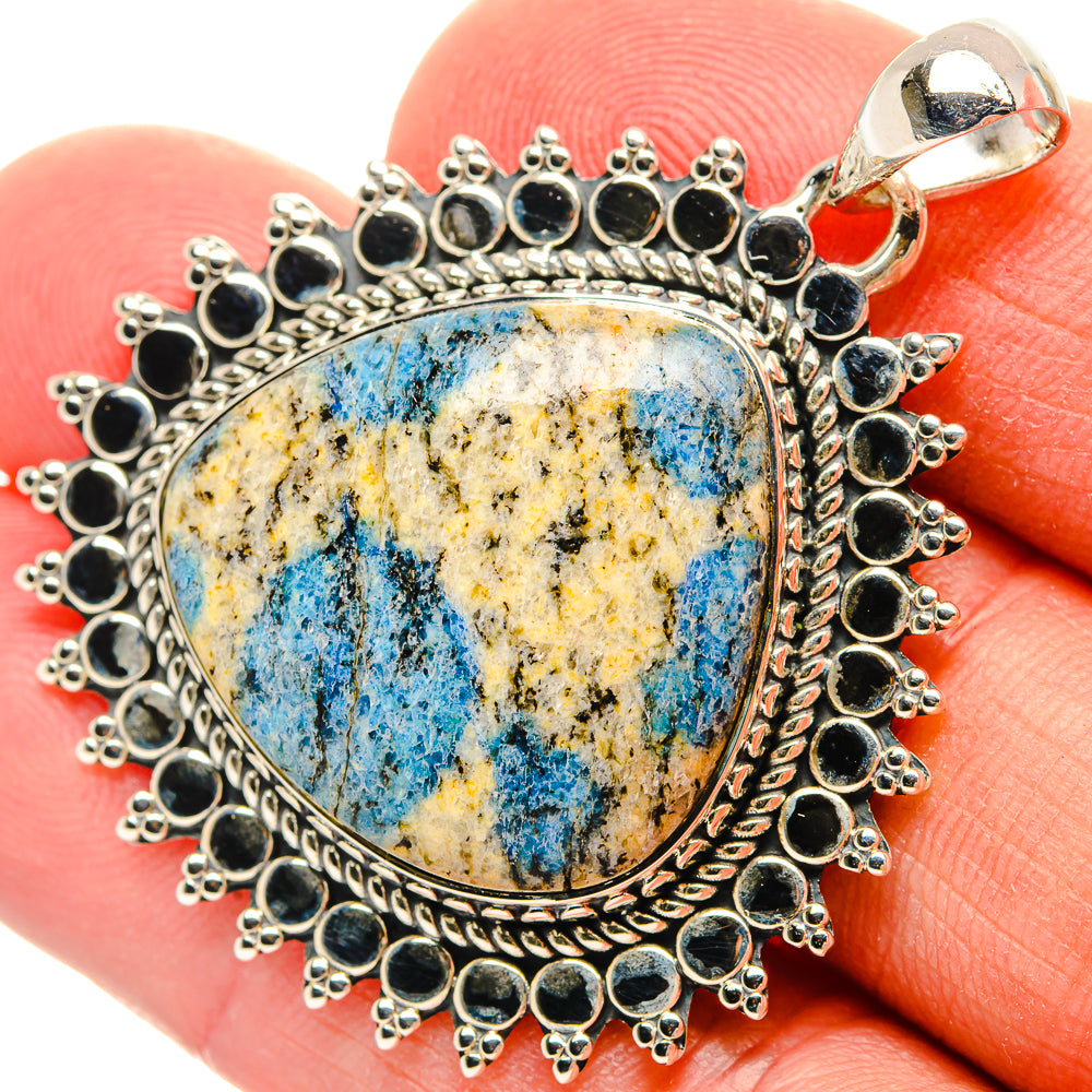 K2 Blue Azurite Pendants handcrafted by Anasilvercos - PD31105