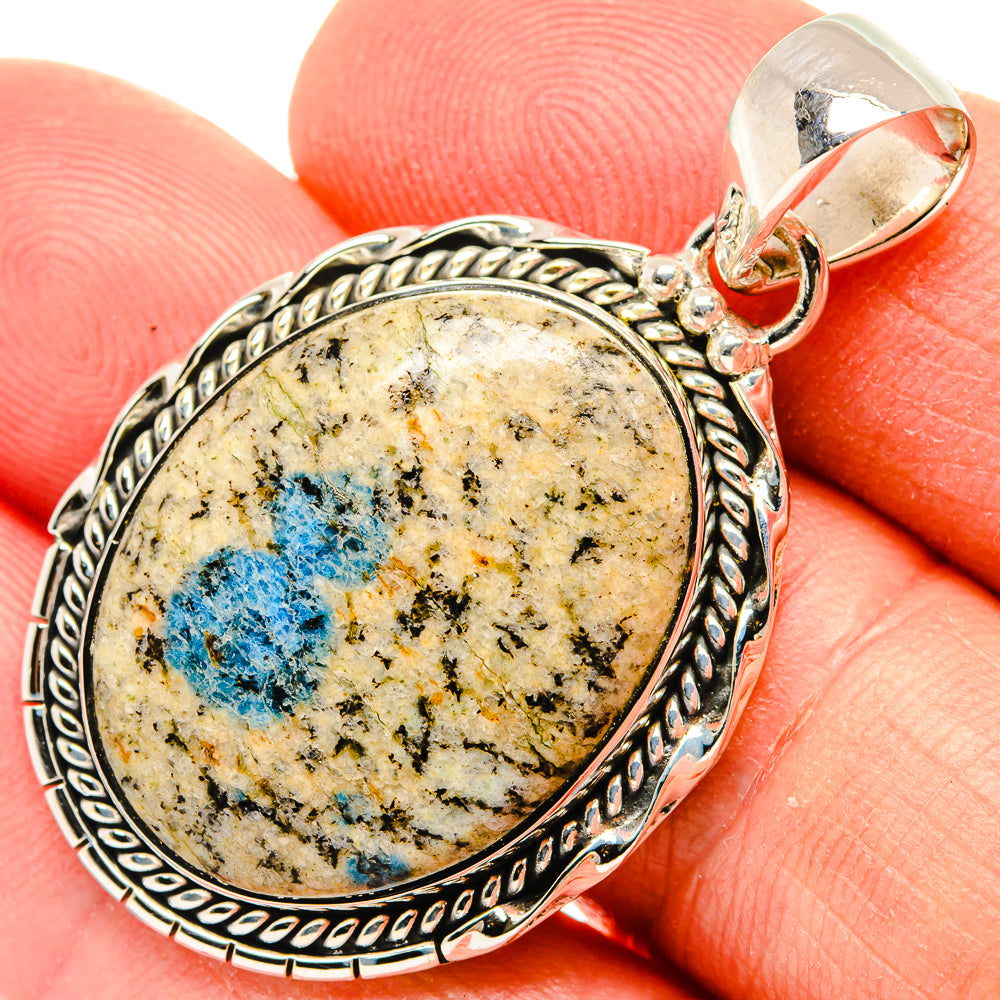 K2 Blue Azurite Pendants handcrafted by Anasilvercos - PD31108