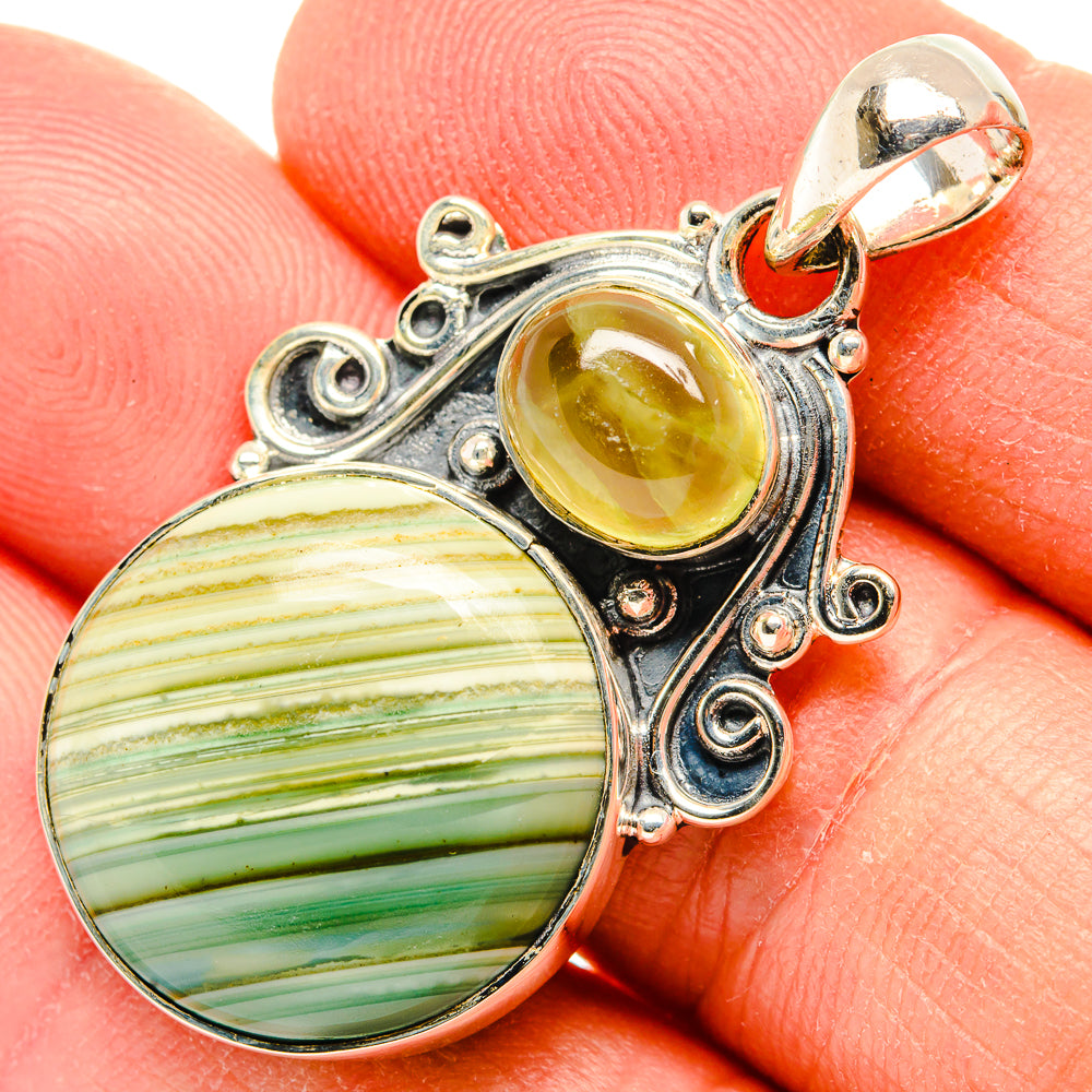 Green Jasper Pendants handcrafted by Anasilvercos - PD31114