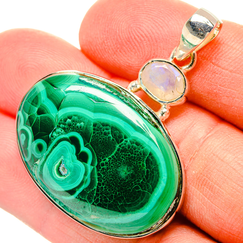 Malachite Pendants handcrafted by Anasilvercos - PD31115