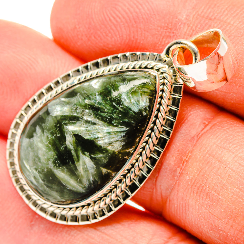 Seraphinite Pendants handcrafted by Anasilvercos - PD31128