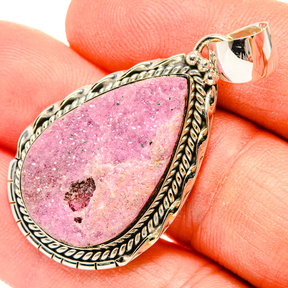 Cobalto Calcite Druzy Pendants handcrafted by Anasilvercos - PD31136