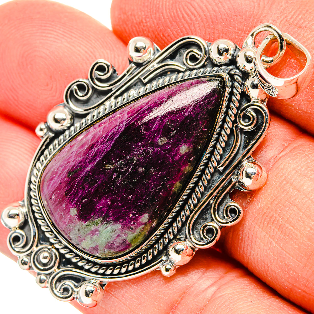 Ruby Zoisite Pendants handcrafted by Anasilvercos - PD31141