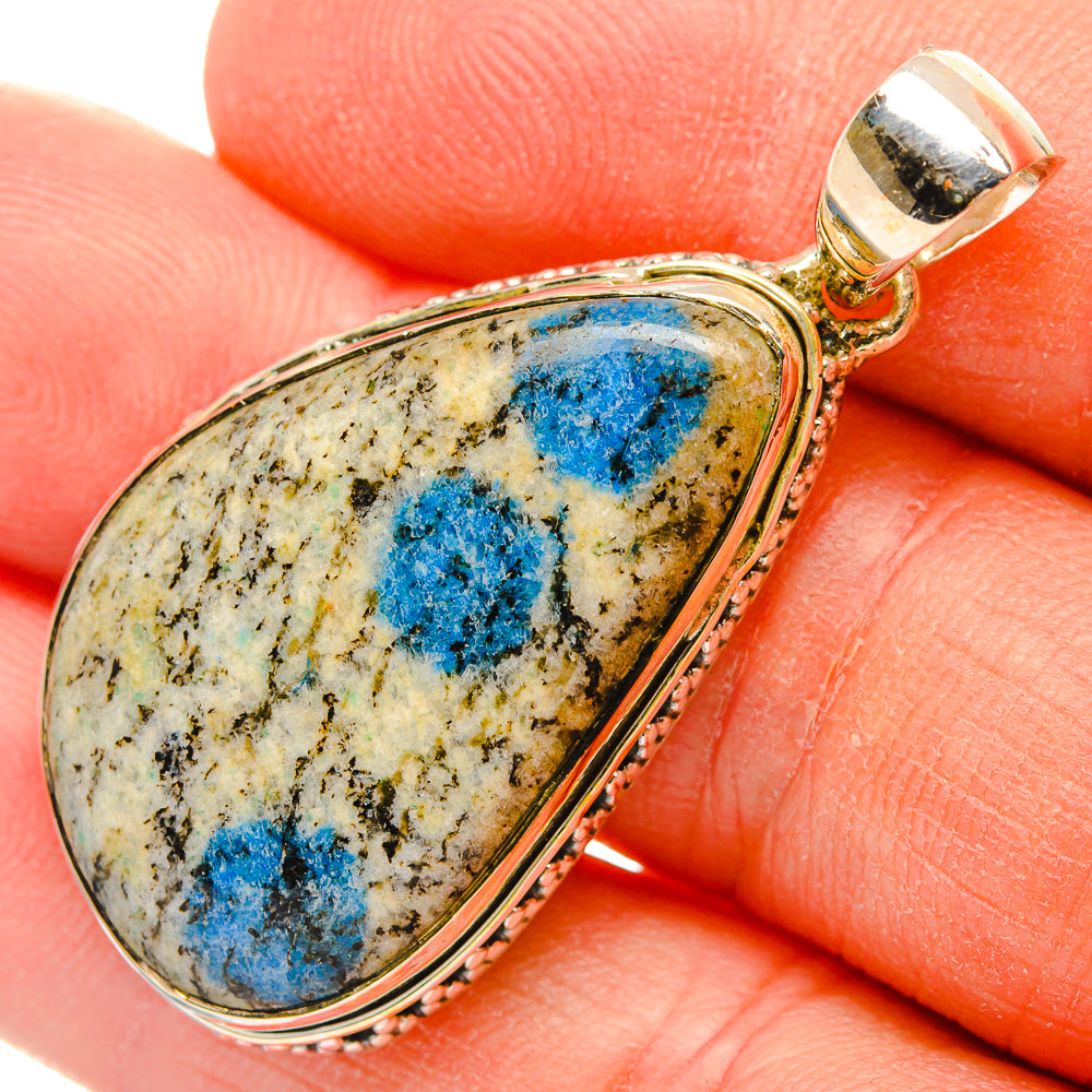 K2 Blue Azurite Pendants handcrafted by Anasilvercos - PD31142