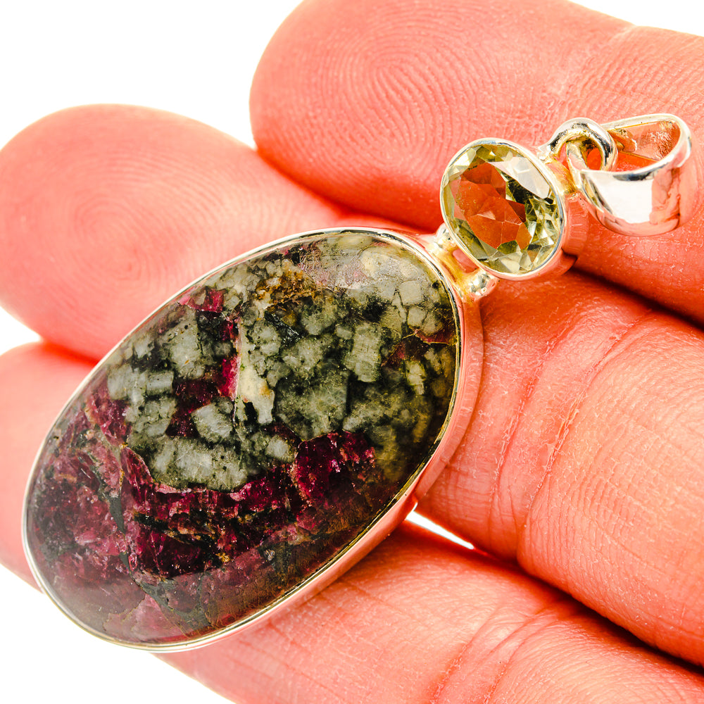 Russian Eudialyte Pendants handcrafted by Anasilvercos - PD31152