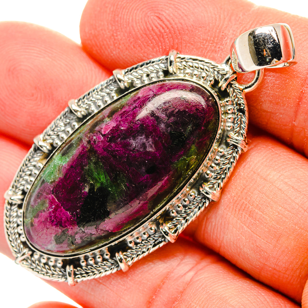 Ruby Zoisite Pendants handcrafted by Anasilvercos - PD31155