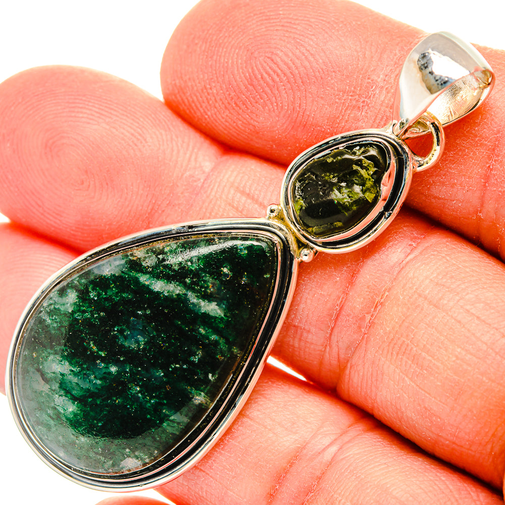 Green Aventurine Pendants handcrafted by Anasilvercos - PD31157