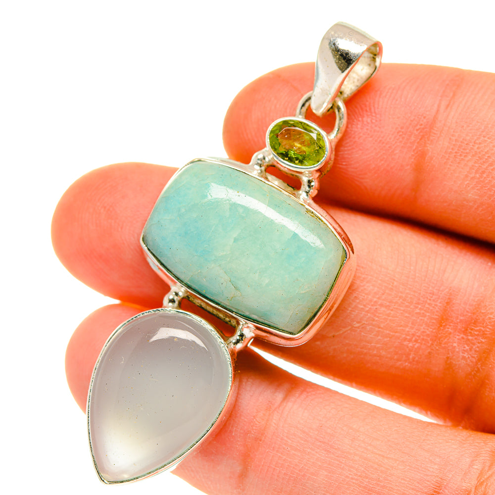 Aquamarine Pendants handcrafted by Anasilvercos - PD3117