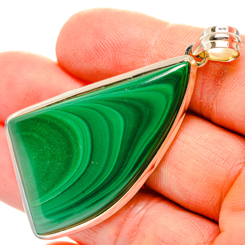 Malachite Pendants handcrafted by Anasilvercos - PD31174