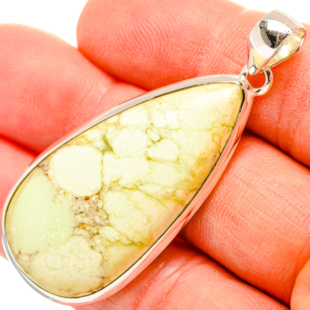 Lemon Chrysoprase Pendants handcrafted by Anasilvercos - PD31178