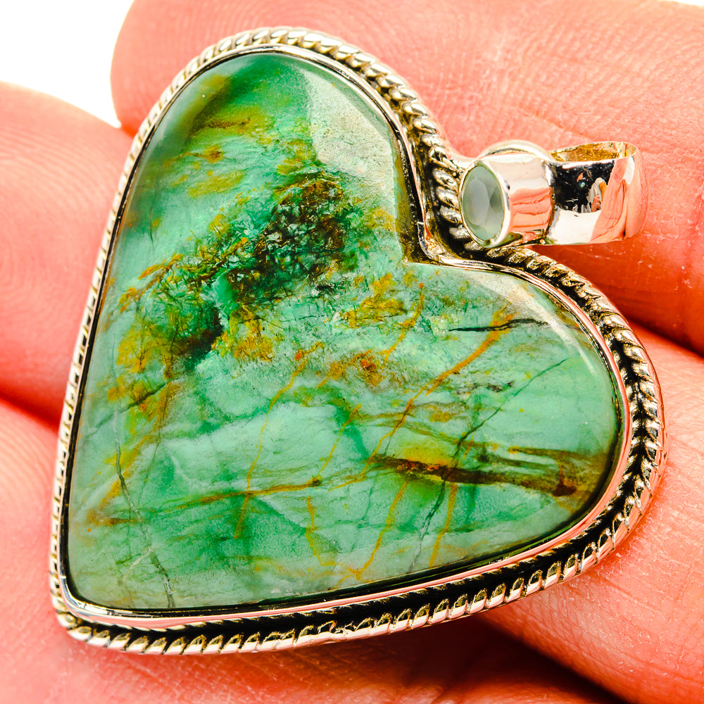Green Jasper Pendants handcrafted by Anasilvercos - PD31182
