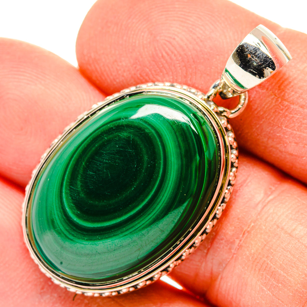 Malachite Pendants handcrafted by Anasilvercos - PD31185
