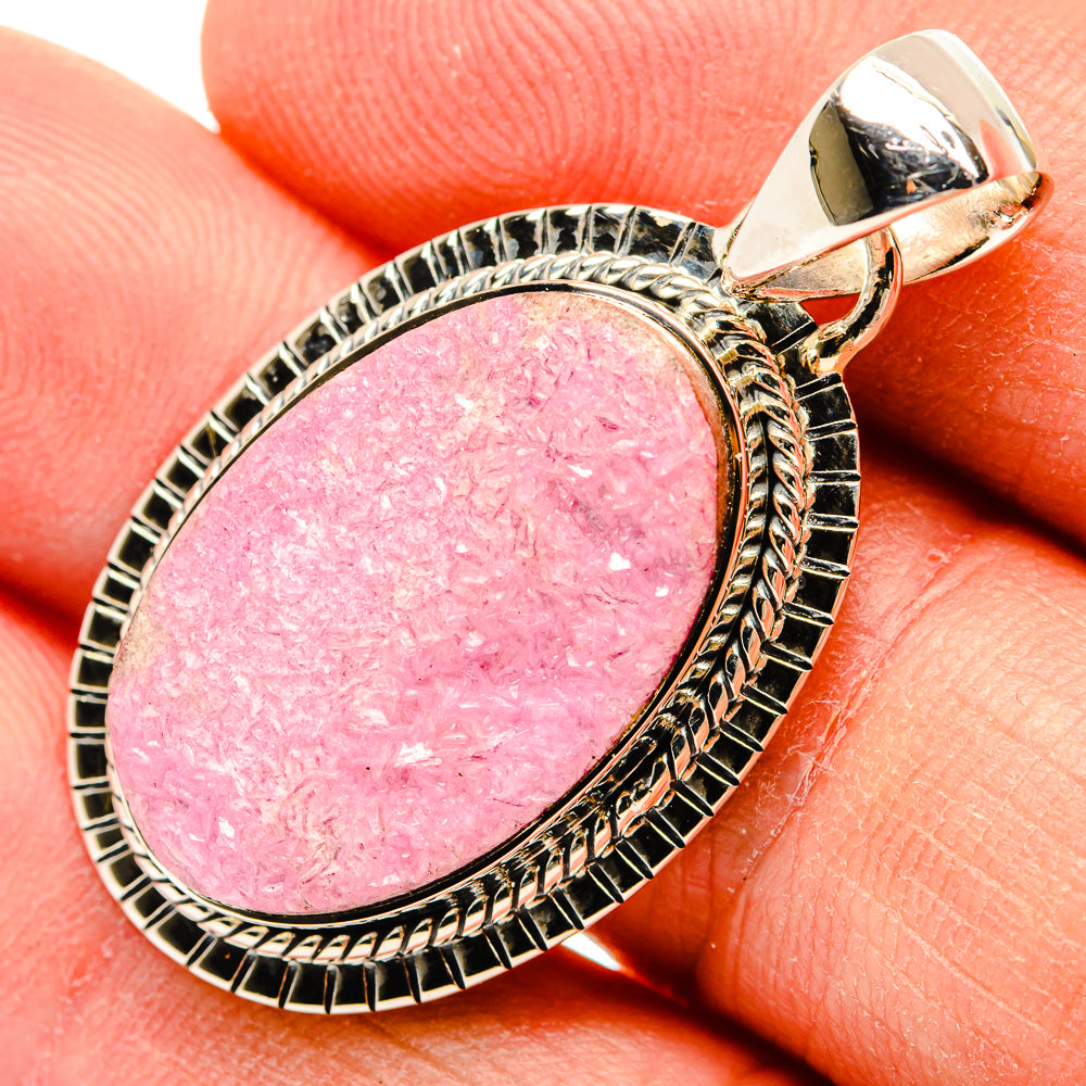 Cobalto Calcite Druzy Pendants handcrafted by Anasilvercos - PD31191