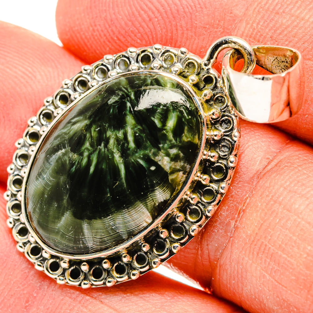 Seraphinite Pendants handcrafted by Anasilvercos - PD31193