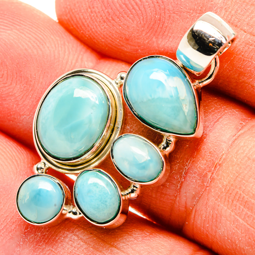 Larimar Pendants handcrafted by Anasilvercos - PD31200
