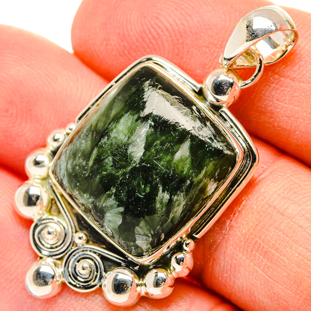 Seraphinite Pendants handcrafted by Anasilvercos - PD31205