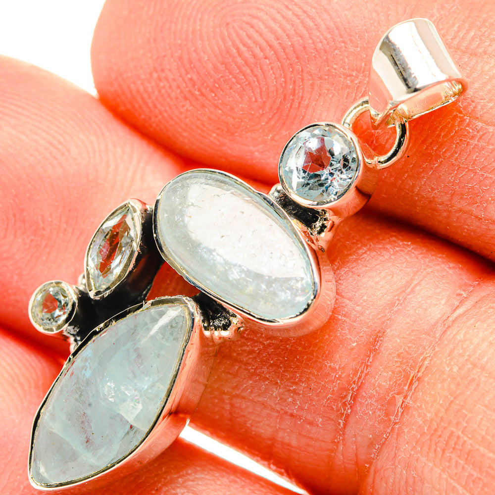Aquamarine Pendants handcrafted by Anasilvercos - PD31214