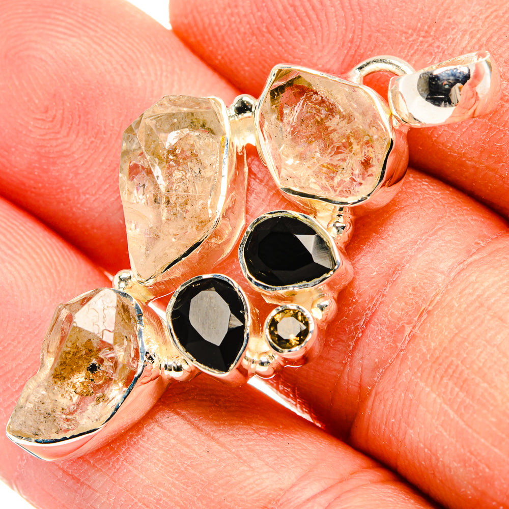 Herkimer Diamond Pendants handcrafted by Anasilvercos - PD31236