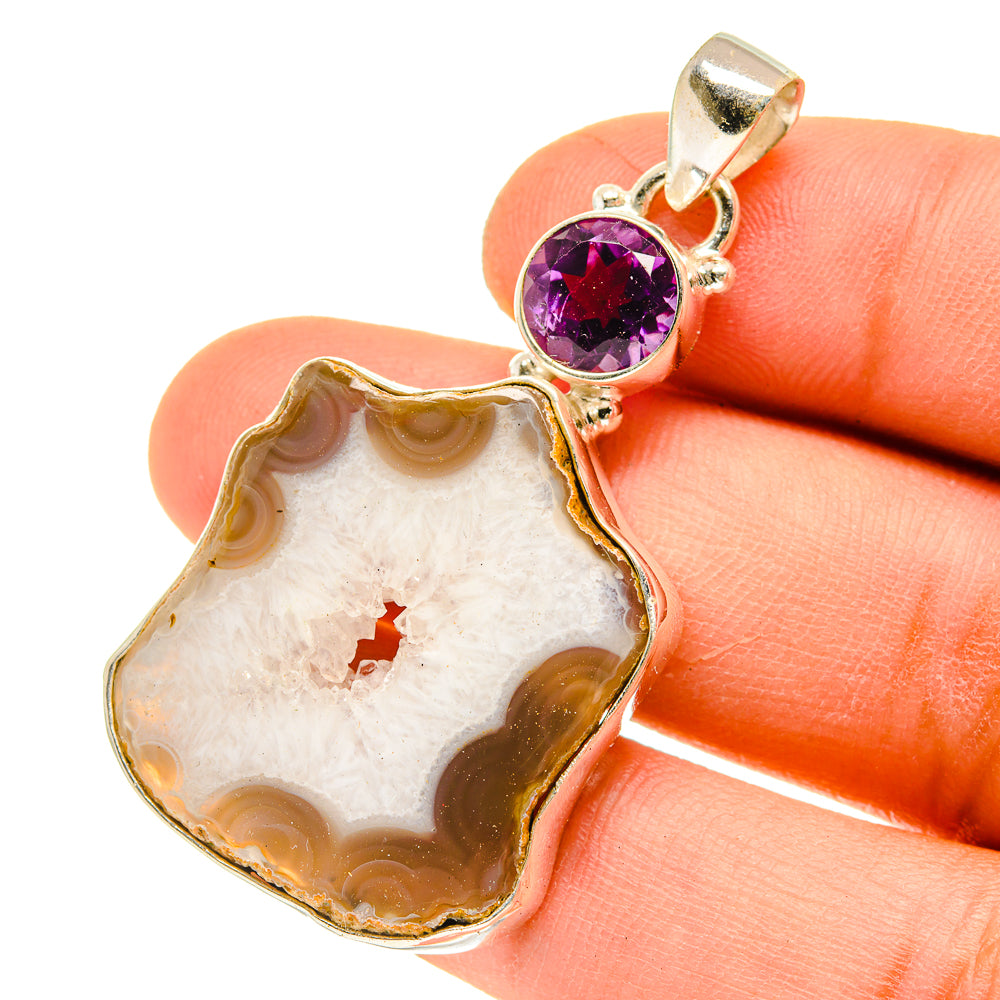 Geode Slice Pendants handcrafted by Anasilvercos - PD3125