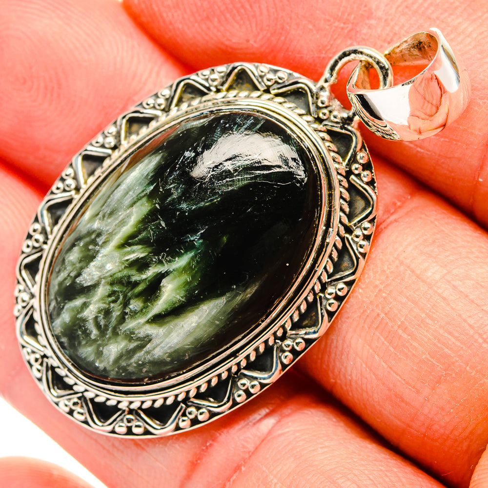 Seraphinite Pendants handcrafted by Anasilvercos - PD31277