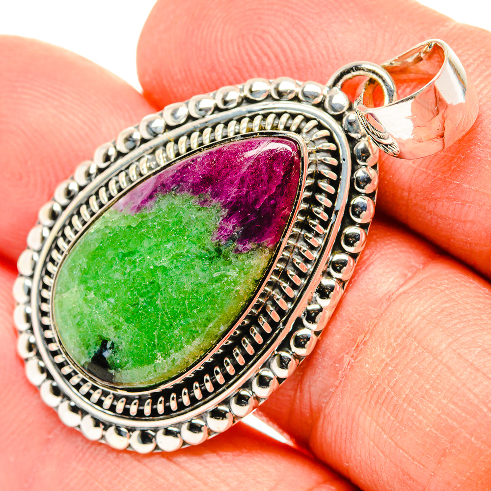 Ruby Zoisite Pendants handcrafted by Anasilvercos - PD31279