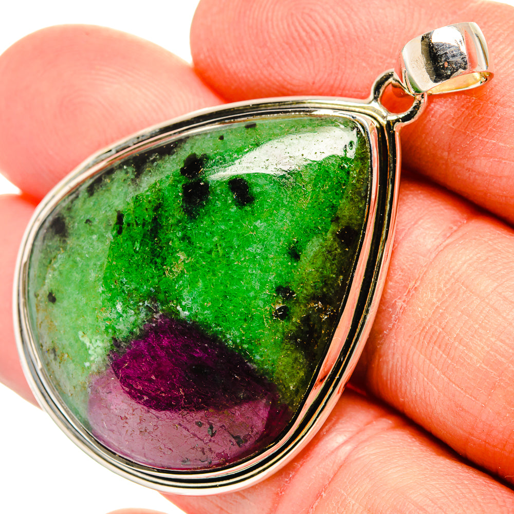Ruby Zoisite Pendants handcrafted by Anasilvercos - PD31287