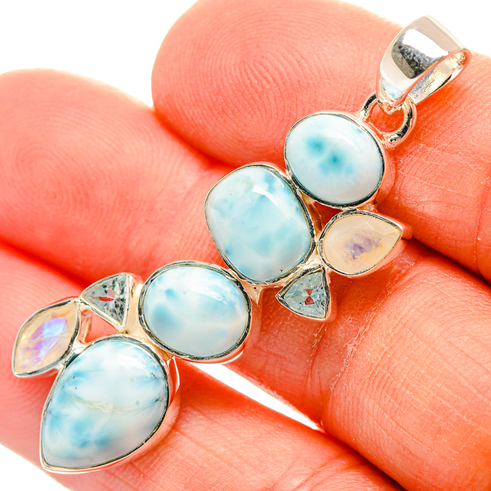 Larimar Pendants handcrafted by Anasilvercos - PD31308